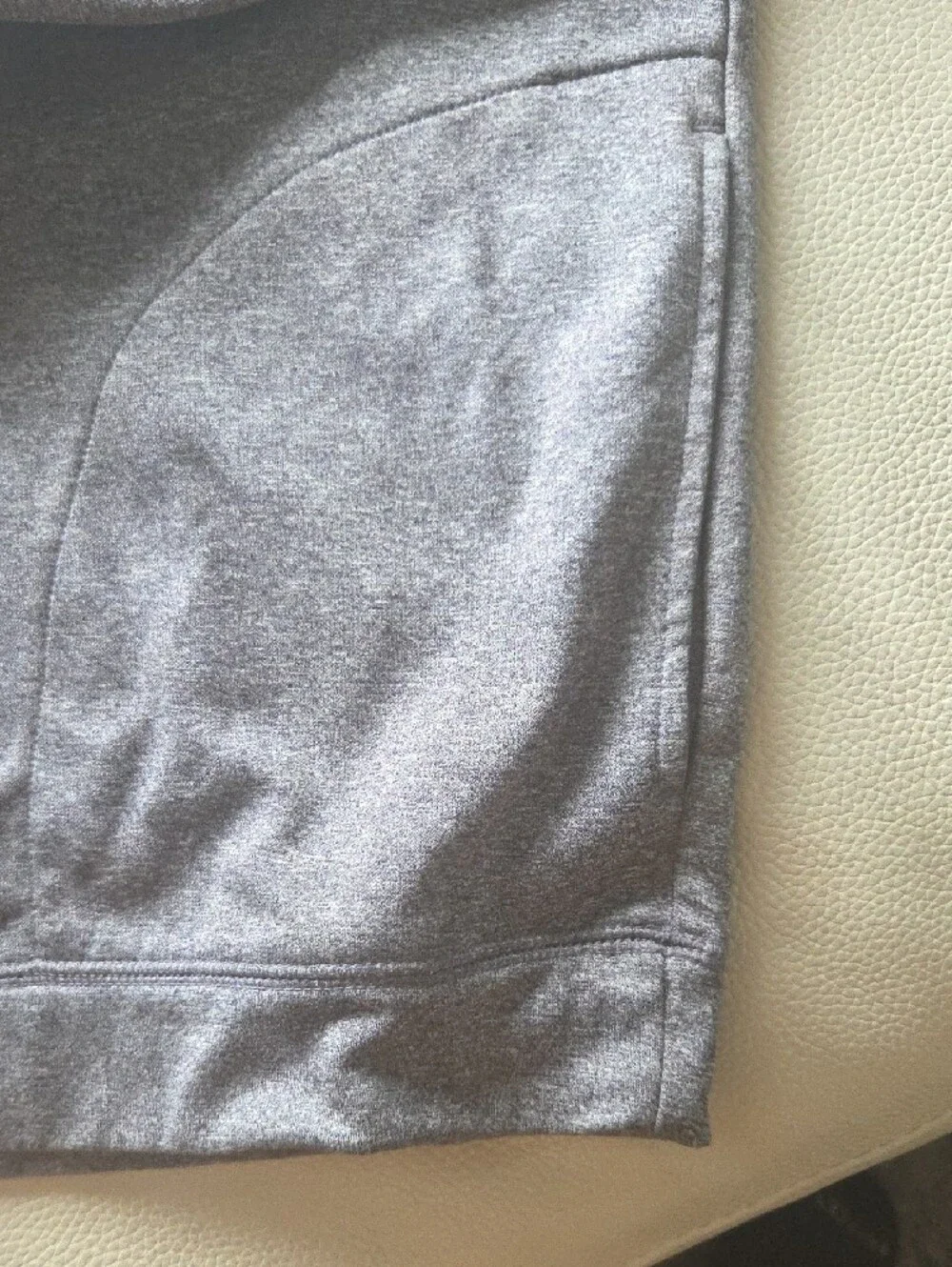 PGA Tour Men's Heather Gray Quarter-Zip Pullover with Red Trim
